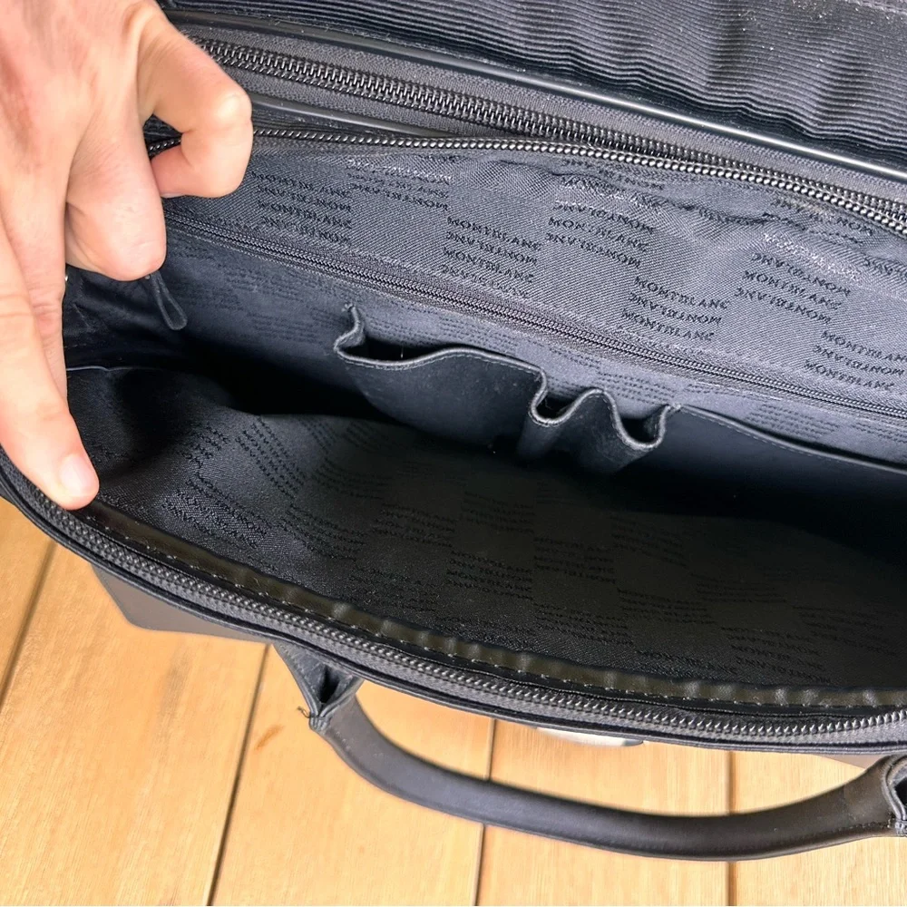 Montblanc Black and Gray Briefcase